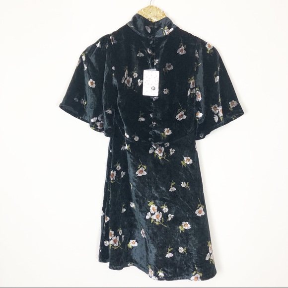 Free People Be My Baby Velvet  Mini Dress - Picture 4 of 5